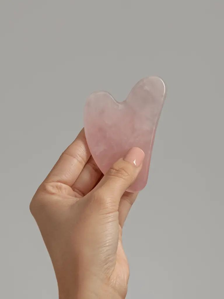 Gua Sha en Quartz Rose
